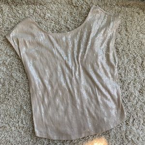 Champagne sequin shirt